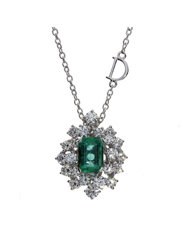 DAMIANI - COLLIERINO MIMOSA DIAMANTI E SMERALDO