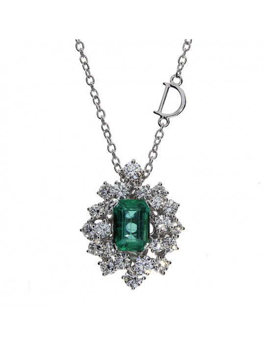 DAMIANI - COLLIERINO MIMOSA DIAMANTI E SMERALDO