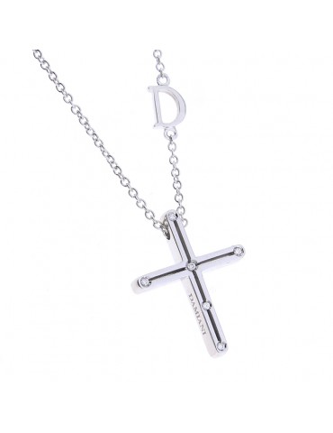 DAMIANI - COLLANA  CROCE E BRILLANTI D.SIDE