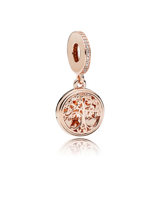 PANDORA - CHARM PENDENTE ALBERO FAMIGLIA ROSÈ