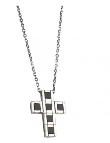 DAMIANI - COLLANA IN  ARGENTO E ONICE JUSTMAN