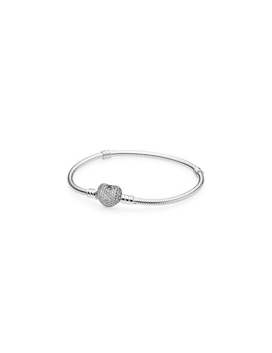 PANDORA - BRACCIALE CON CHIUSURA A CUORE IN PAVÈ
