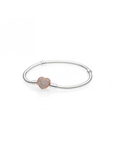 PANDORA - BRACCIALE CHIUSURA A CUORE IN PAVÈ ROSÈ PANDORA - BRACCIALE CHIUSURA A CUORE IN PAVÈ ROSÈ