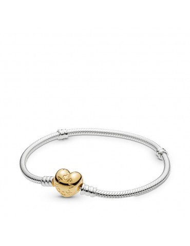 PANDORA - BRACCIALE CON CHIUSURA A CUORE SHINE