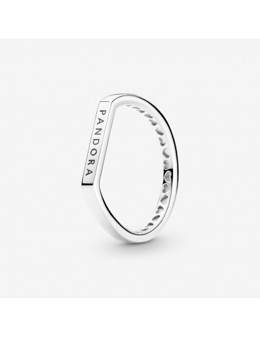 PANDORA - ANELLO COMPONIBILE CON BARRETTA E LOGO PANDORA - ANELLO COMPONIBILE CON BARRETTA E LOGO