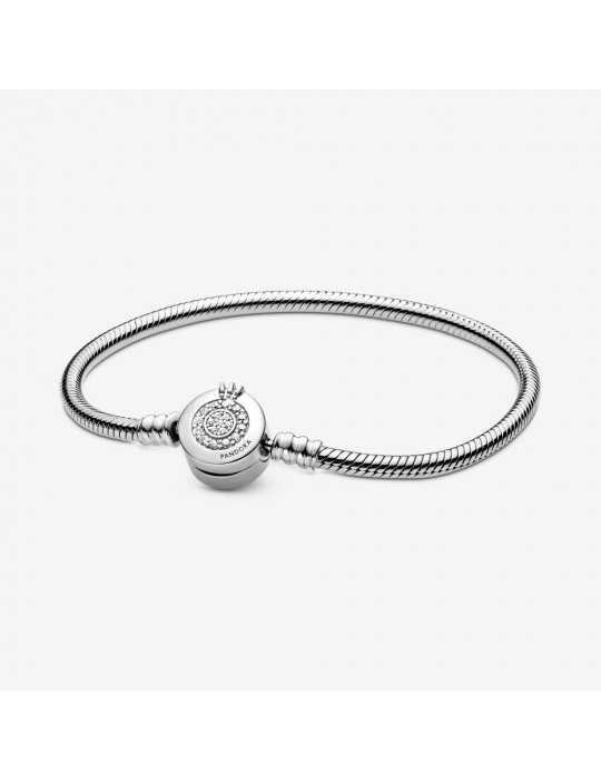 PANDORA - BRACCIALE CON MAGLIA SNAKE E O CORONATA