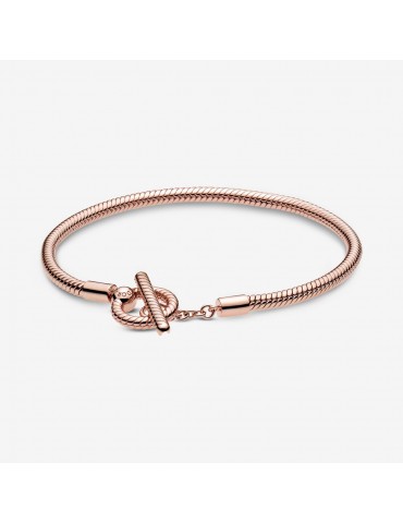 PANDORA - BRACCIALE MAGLIA SNAKE BARRETTA A T ROSÈ