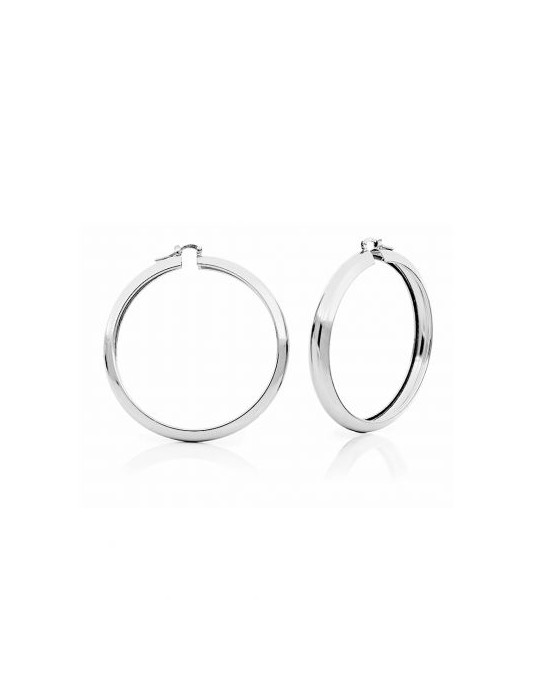 UNOAERRE - ORECCHINI MEDIUM HOOP IN BRONZO SILVER