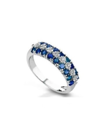 CRUSADO - ANELLO VERETTA VENTIMIGLIA CON ZAFFIRI CRUSADO - ANELLO VERETTA VENTIMIGLIA CON ZAFFIRI