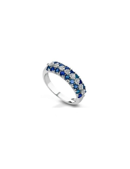 CRUSADO - ANELLO VERETTA VENTIMIGLIA CON ZAFFIRI