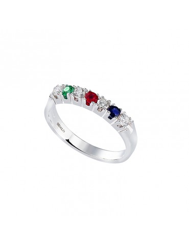 SIDALO - ANELLO VERETTA DIAMANTI E PIETRE COLORE SIDALO - ANELLO VERETTA DIAMANTI E PIETRE COLORE