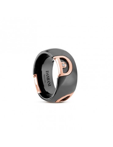 DAMIANI - ANELLO DICON IN CERAMICA NERA - 20085094