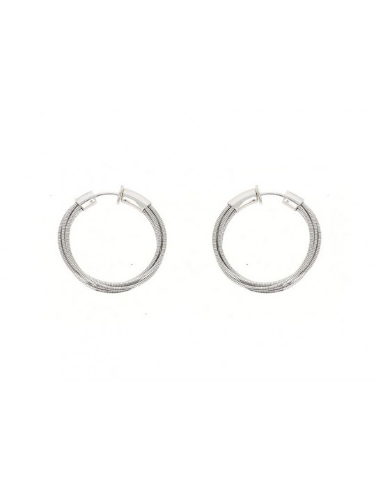 PESAVENTO - ORECCHINI DNA SPRING A CERCHIO SILVER