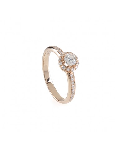 DAMIANI - ANELLO IN ORO ROSA FULL PAVÈ MINOU