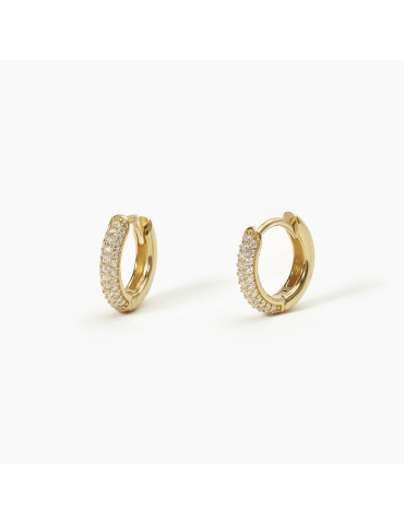 MABINA - ORECCHINI COPPIA FISSA CON ZIRCONI GOLD