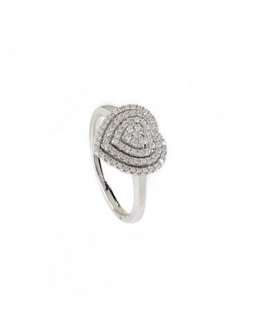 SALVINI - ANELLO CUORE BAGLIORI CON PAVÈ DIAMANTI SALVINI - ANELLO CUORE BAGLIORI CON PAVÈ DIAMANTI