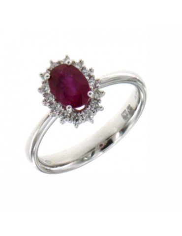 MIRCO VISCONTI - ANELLO ORO DIAMANTI E RUBINO Z681