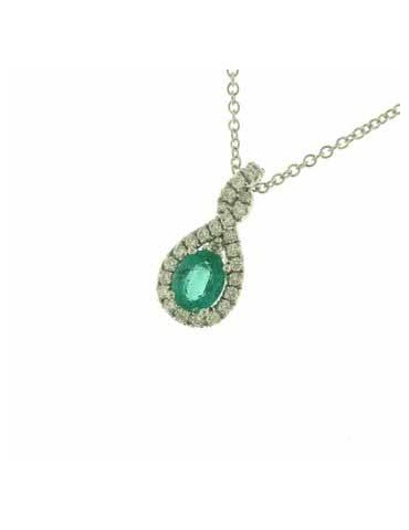 MIRCO VISCONTI - COLLANA ORO DIAMANTI E SMERALDI