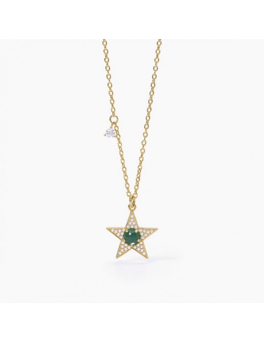 MABINA - COLLANA STARLET CON AGATA VERDE 553514