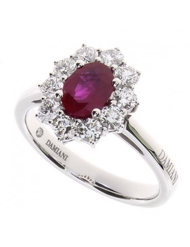DAMIANI - ANELLO ORO DIAMANTI E RUBINO - 20097112