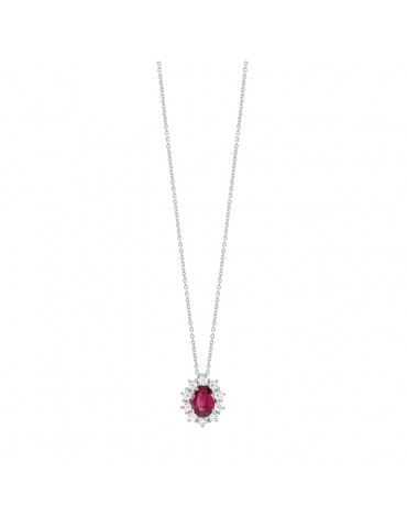 SALVINI - COLLANA LOVE FOR COLOR CON RUBINO OVALE