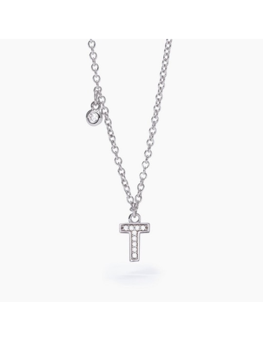 MABINA - COLLANA A B COOL LETTERA T - 553500T