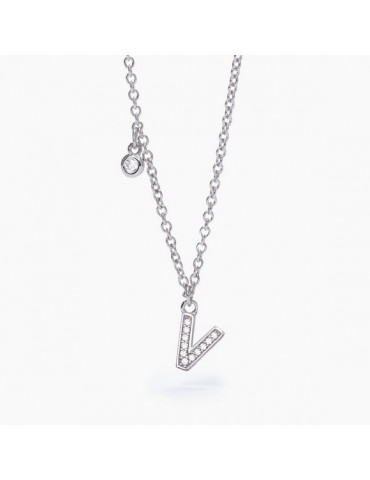MABINA - COLLANA A B COOL LETTERA V - 553500V