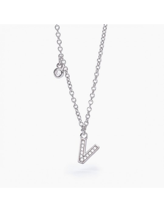 MABINA - COLLANA A B COOL LETTERA V - 553500V