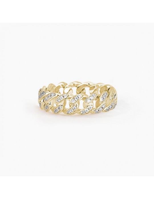 MABINA - ANELLO GROUMETTE ARGENTO DORATO MIS 15