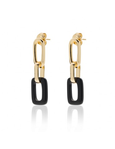 UNOAERRE - ORECCHINI CON ONICE NERA NATURALE
