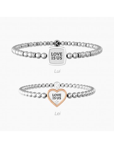 KIDULT - BRACCIALE LOVE DOPPIO LUI-LEI LOVE IS US