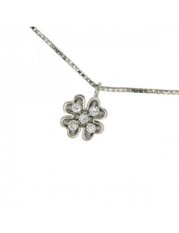 MIRCO VISCONTI - COLLANA FIORE ORO E DIAMANTI