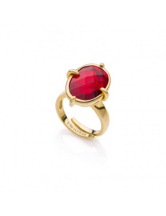 UNOAERRE - ANELLO JAIPUR CON PIETRA ROSSA - 2272