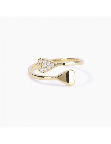 MABINA - ANELLO CONTRARIÉ CUORI CAPRICCIOSI GOLD