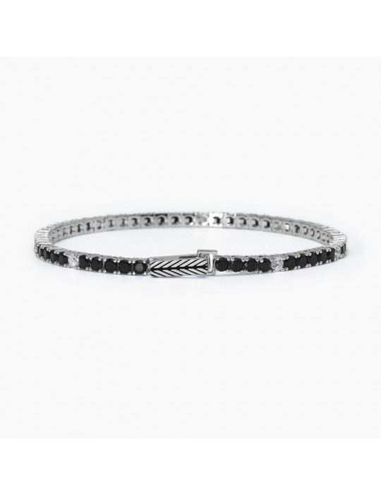 MABINA - BRACCIALE TENNIS CLUB BLACK WHITE 533696M