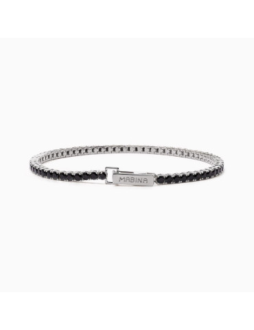 MABINA - BRACCIALE TENNIS CLUB NERO MEDIUM 533744