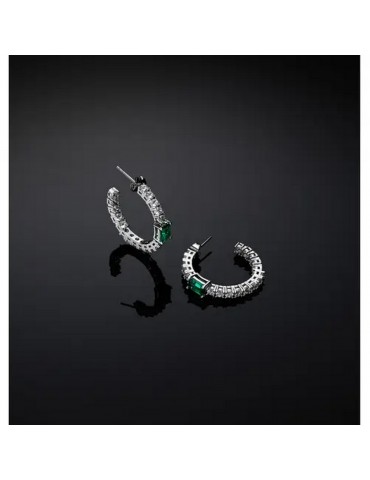 CHIARA FERRAGNI - ORECCHINI A CERCHIO EMERALD