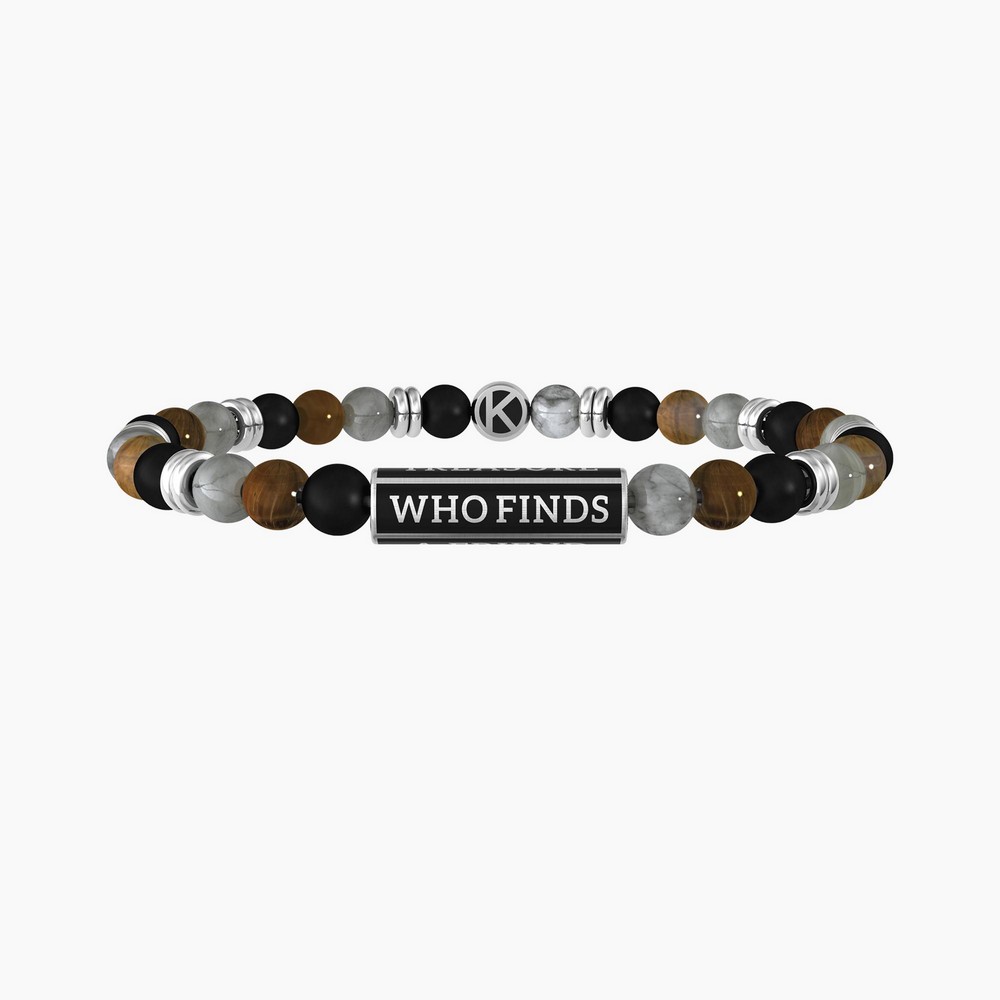 Philip Jones Bracciale Amicizia Iniziale T Con Cristalli Zirconia - Placcato Argento, Regolabile 12-24 Cm, Ipoallergenico