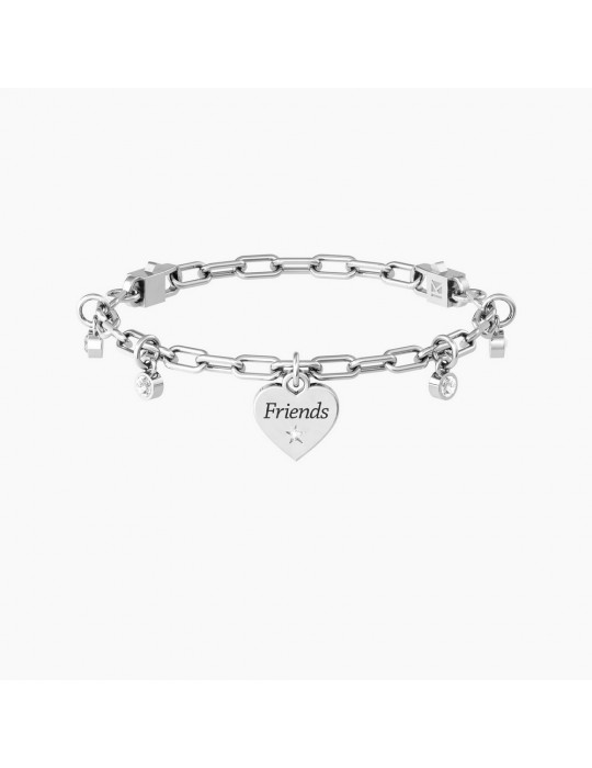 KIDULT - BRACCIALE AMICIZIA CATENA CON CUORE