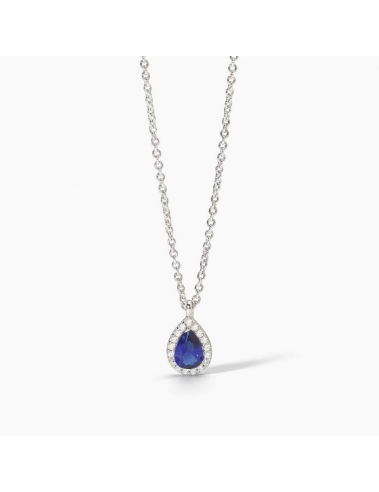 MABINA - COLLANA COOL OR RETRO GOCCIA BLU