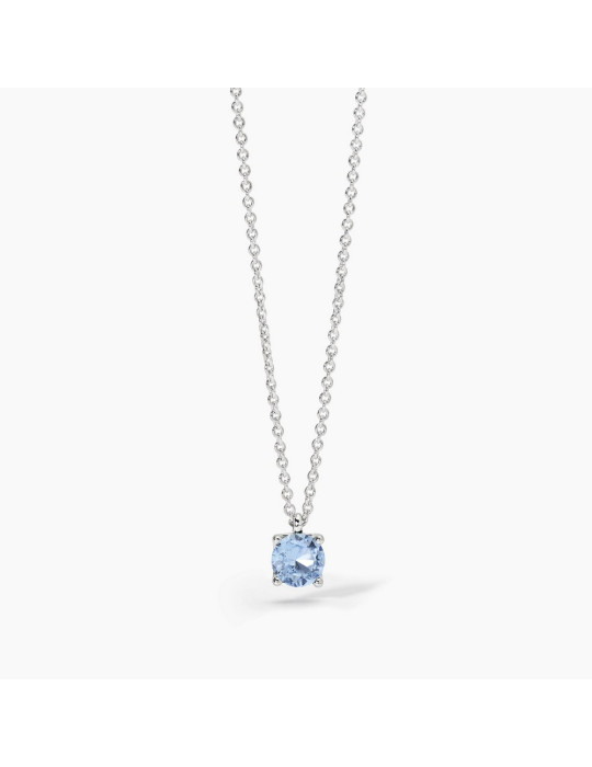 MABINA - GIROCOLLO SHINY CON PUNTO LUCE AZZURRO