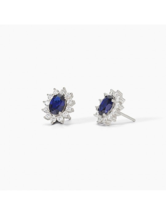 MABINA - ORECCHINI AL LOBO COOL OR RETRÒ BLU
