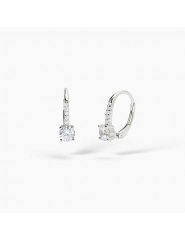 MABINA - ORECCHINI A CERCHIO WHITE ISABEL - 563724