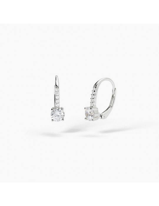 MABINA - ORECCHINI A CERCHIO WHITE ISABEL - 563724