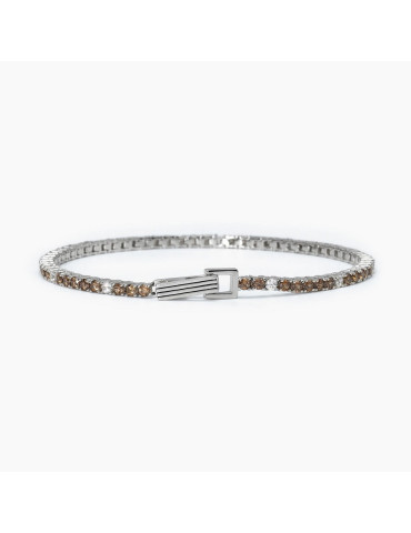 MABINA - BRACCIALE TENNIS CLUB BROWN WHITE 533700S