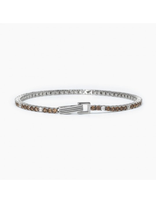 MABINA - BRACCIALE TENNIS CLUB BROWN WHITE 533700S