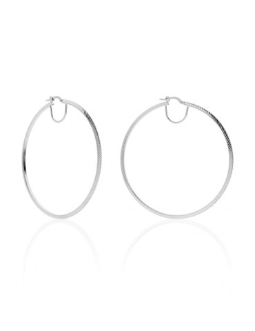 UNOAERRE - ORECCHINI A CERCHIONI ARGENTATI - 2390
