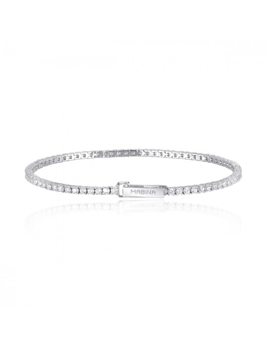 MABINA - BRACCIALE TENNIS IN ARGENTO - 533355-17