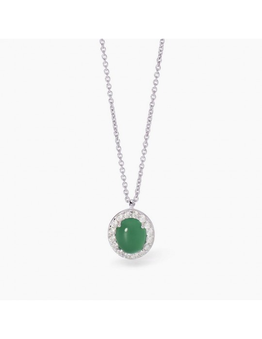 MABINA - GIROCOLLO GINEVRA CON AGATA VERDE 553700