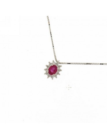 MIRCO VISCONTI - COLLANA ORO DIAMANTI E RUBINO